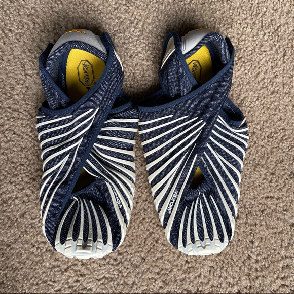 Vibram Unisex Furoshiki Walking Yoga Fitness Shoe Jeans Sz M In White, Jean - Picture 9 of 13